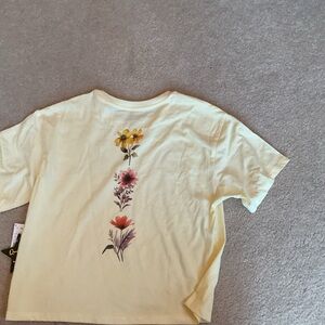 Floral Print Yellow Crop Top